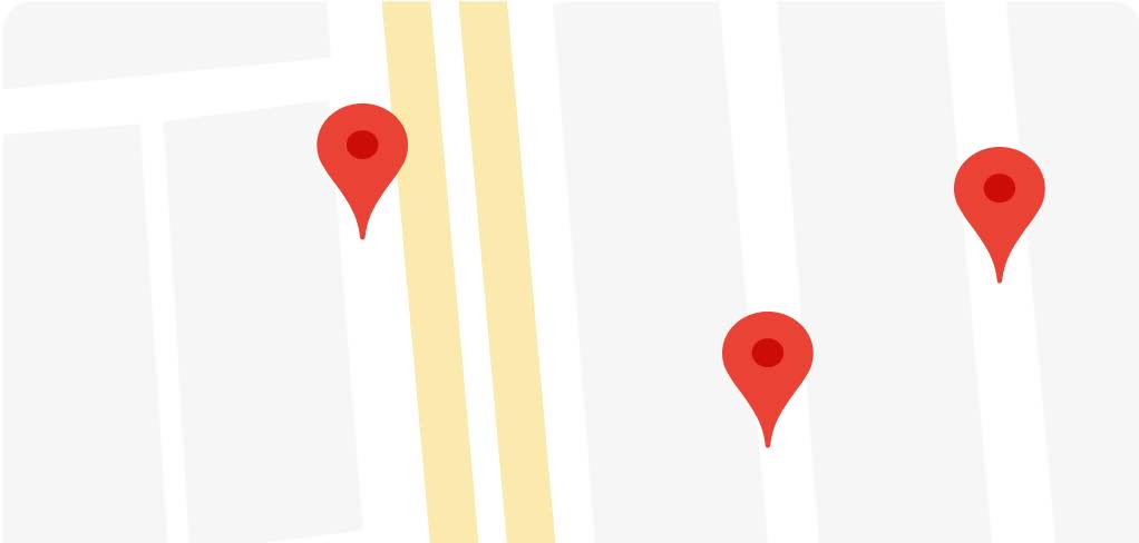 Businesses map for search results